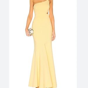 Elegant Yellow One-Shoulder Dress